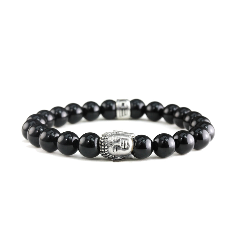 Bracelet Bouddha Onyx Poli