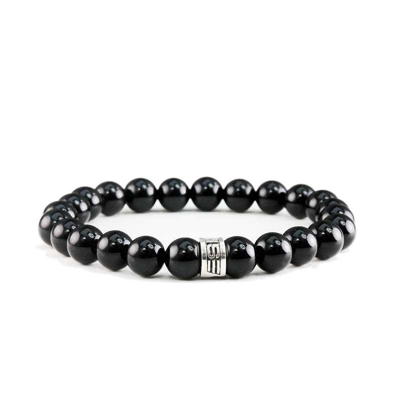 Bracelet Classic Onyx Poli et argent