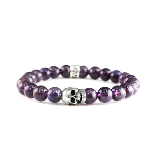 Bracelet Skull Amethyste