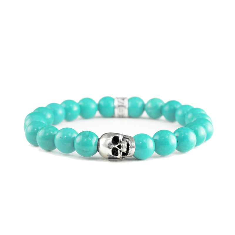 Bracelet Skull Turquoise et argent