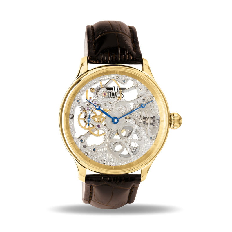 Montre Squelette - Skeleton Doré et Acier