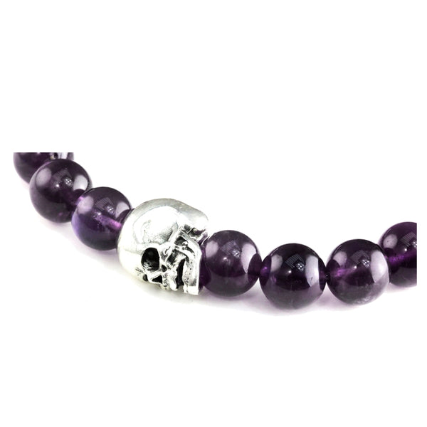 Bracelet Skull Amethyste