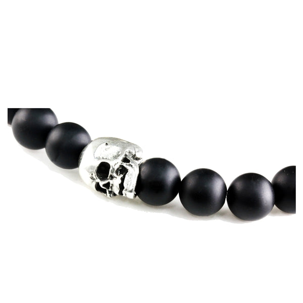 Bracelet Duo Skull Onyx Mate - Lava