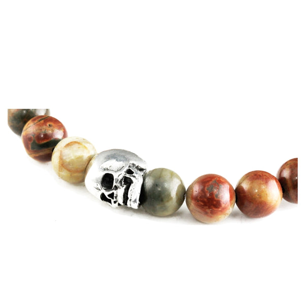 Bracelet Skull Picasso Jasper