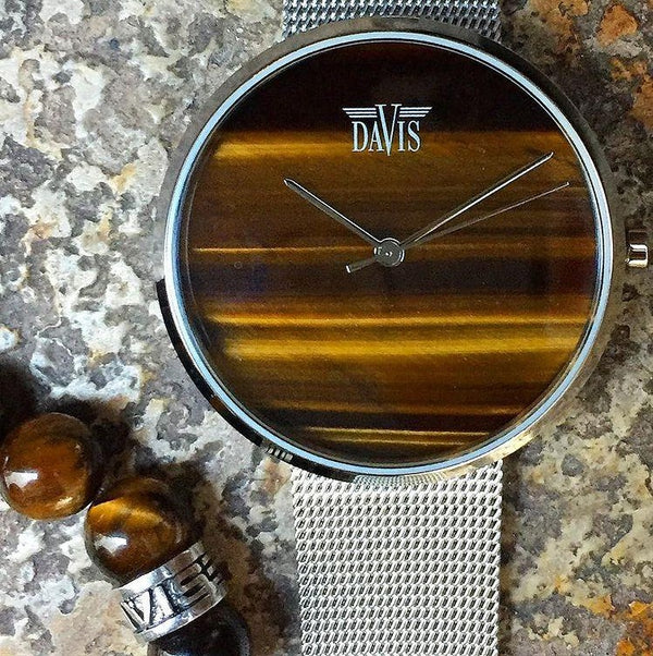 Montre Pierre Oeil de Tigre Jaune 2331